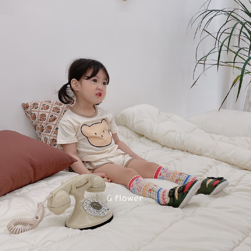 G Flower - Korean Children Fashion - #prettylittlegirls - Bear Top Bottom Set