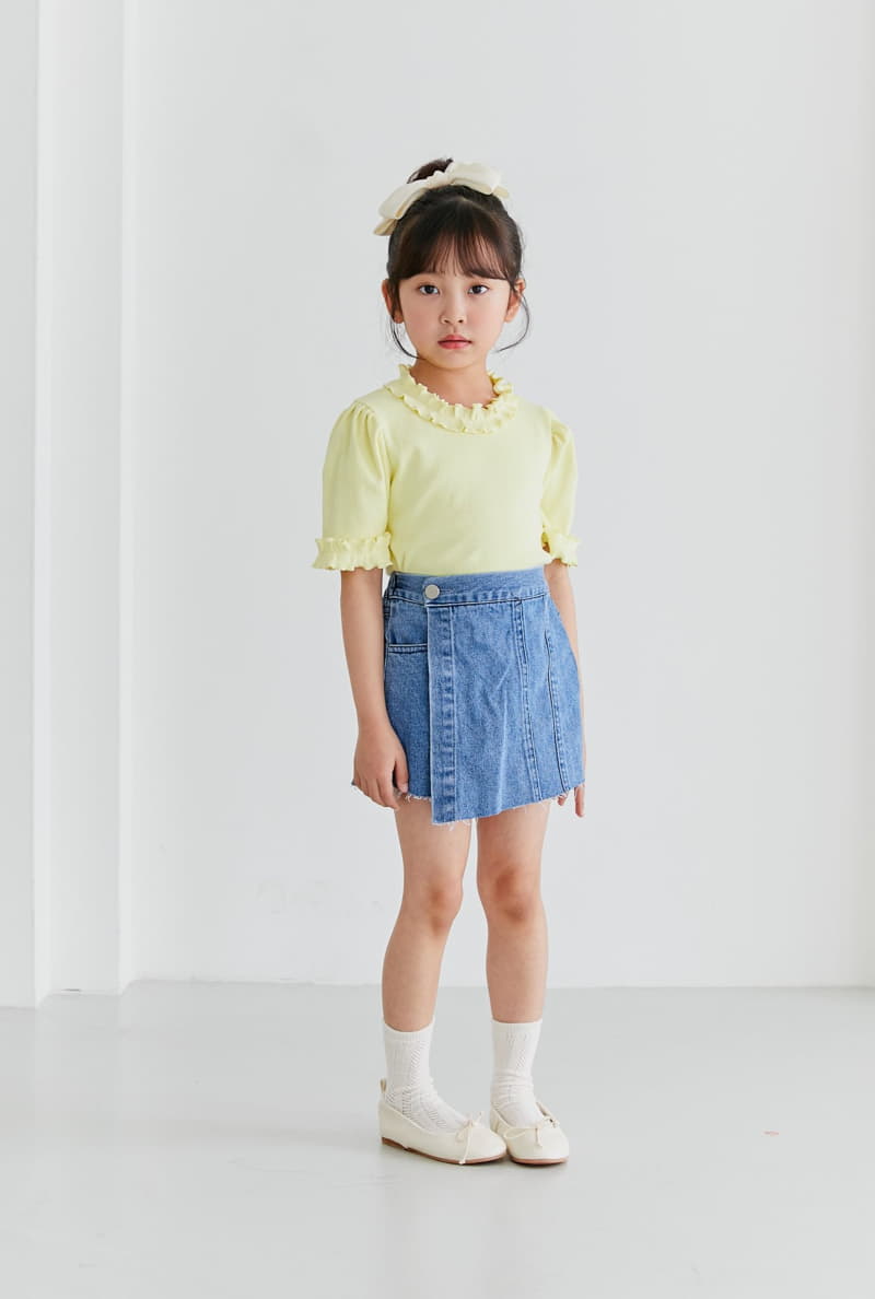 Ggomare - Korean Children Fashion - #designkidswear - Denim Wrap Skirt - 10