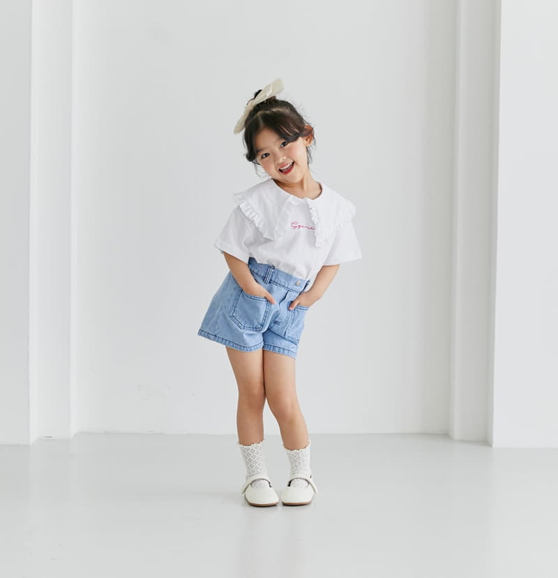 Ggomare - Korean Children Fashion - #fashionkids - Pocket Denim Shorts - 11