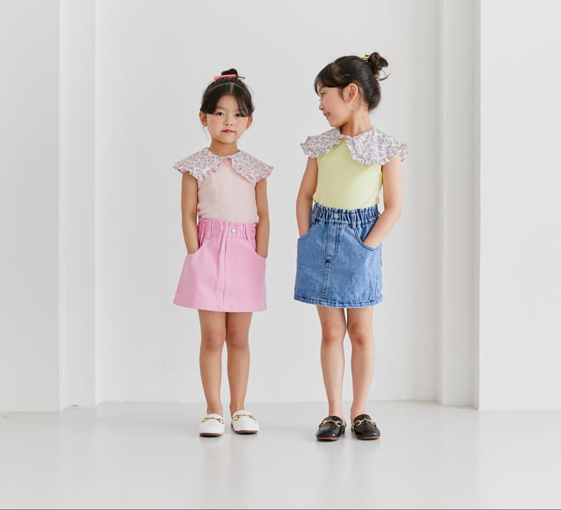 Ggomare - Korean Children Fashion - #kidsshorts - Denim Skirt