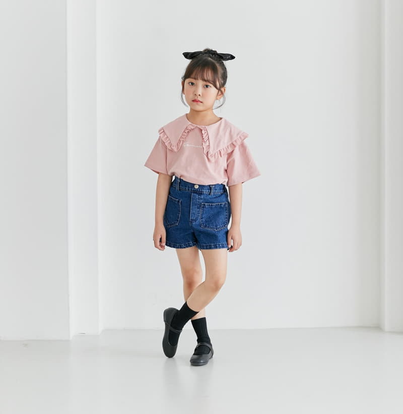 Ggomare - Korean Children Fashion - #kidsshorts - Pocket Denim Shorts - 12