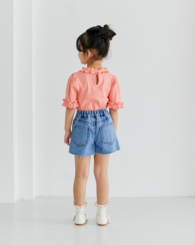 Ggomare - Korean Children Fashion - #littlefashionista - Denim Wrap Skirt - 4