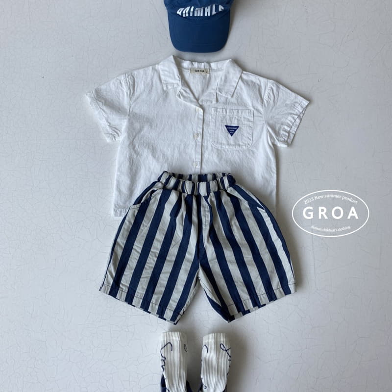 Groa - Korean Children Fashion - #kidsshorts - Denim Stirpes Pants - 6