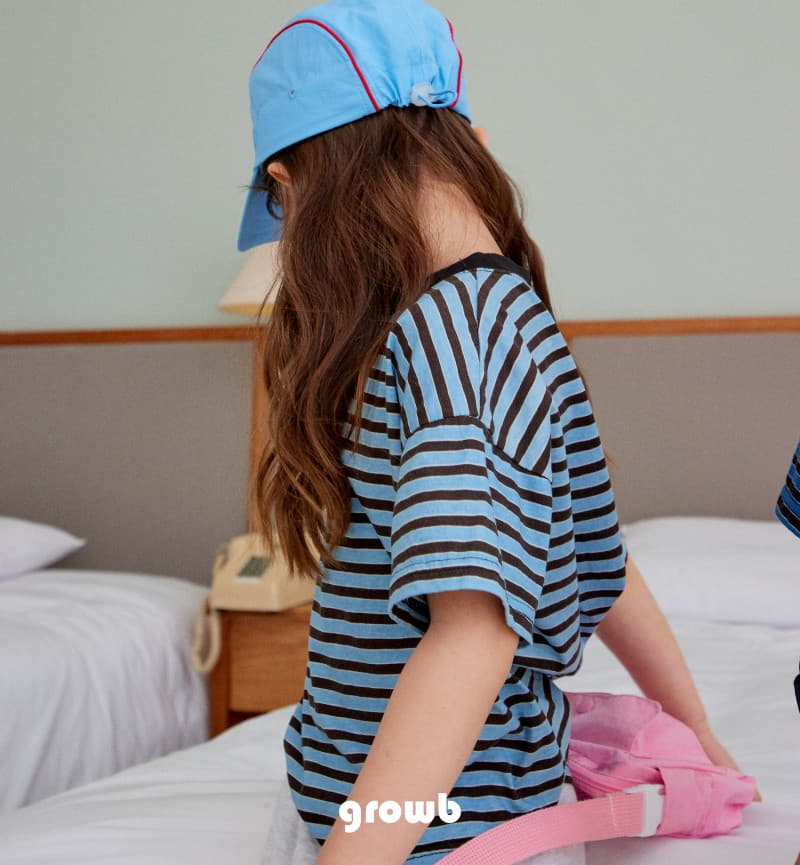 Grow B - Korean Children Fashion - #designkidswear - Indigo Tee - 9