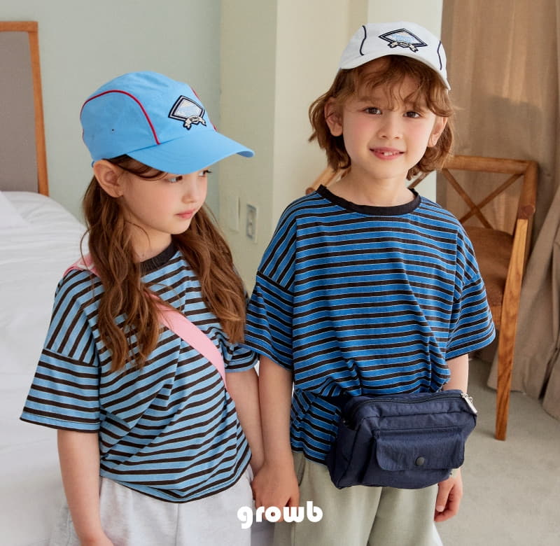 Grow B - Korean Children Fashion - #stylishchildhood - Indigo Tee - 6