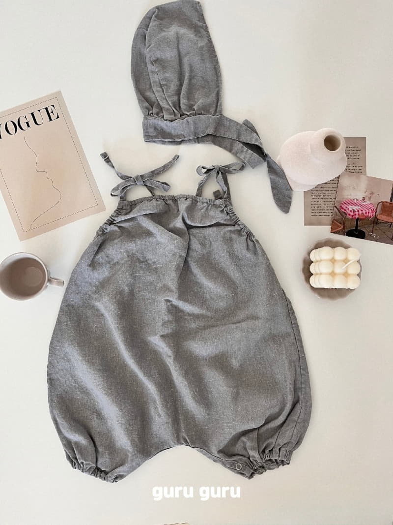 Guru Guru - Korean Baby Fashion - #babyoninstagram - Linen Dungarees - 9