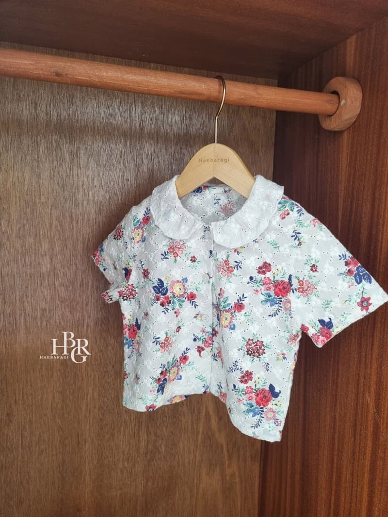 Haebaragi - Korean Children Fashion - #kidsstore - Embrodiery Flower Blouse - 11