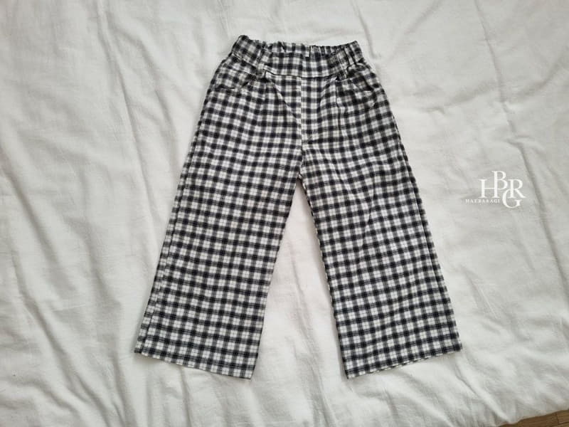 Haebaragi - Korean Children Fashion - #toddlerclothing - Linen Check Pants