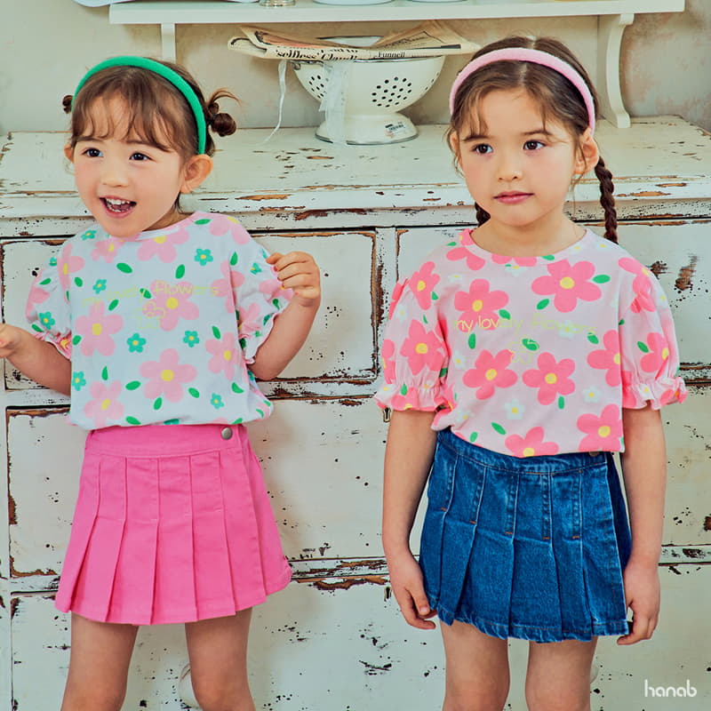 Hanab - Korean Children Fashion - #prettylittlegirls - Flower Shirring Tee - 6