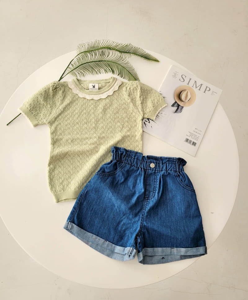 Hanacoco - Korean Children Fashion - #Kfashion4kids - Lace Eyelet Knit Tee - 5