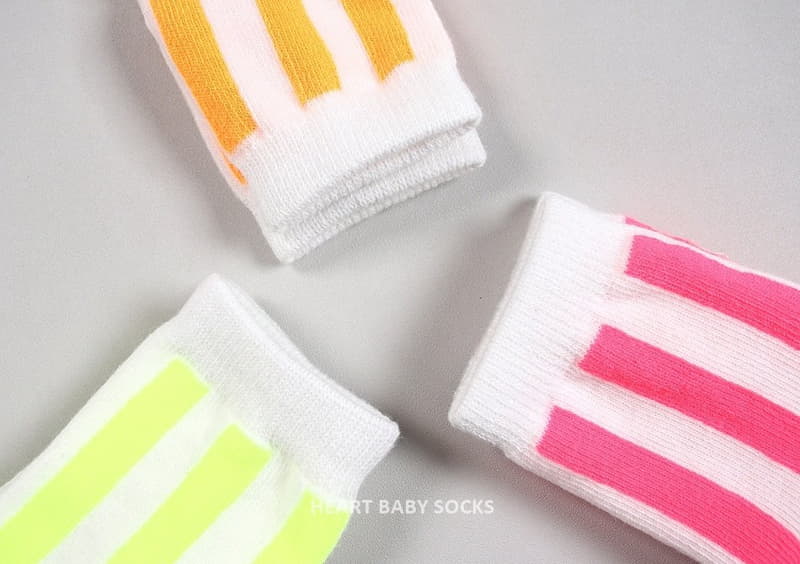 Heart Baby - Korean Children Fashion - #Kfashion4kids - Neon Stripes Socks - 6