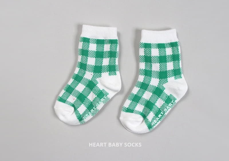 Heart Baby - Korean Children Fashion - #designkidswear - Cute Check Socks - 2