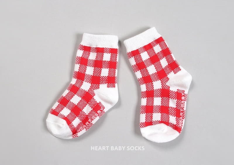 Heart Baby - Korean Children Fashion - #discoveringself - Cute Check Socks - 4