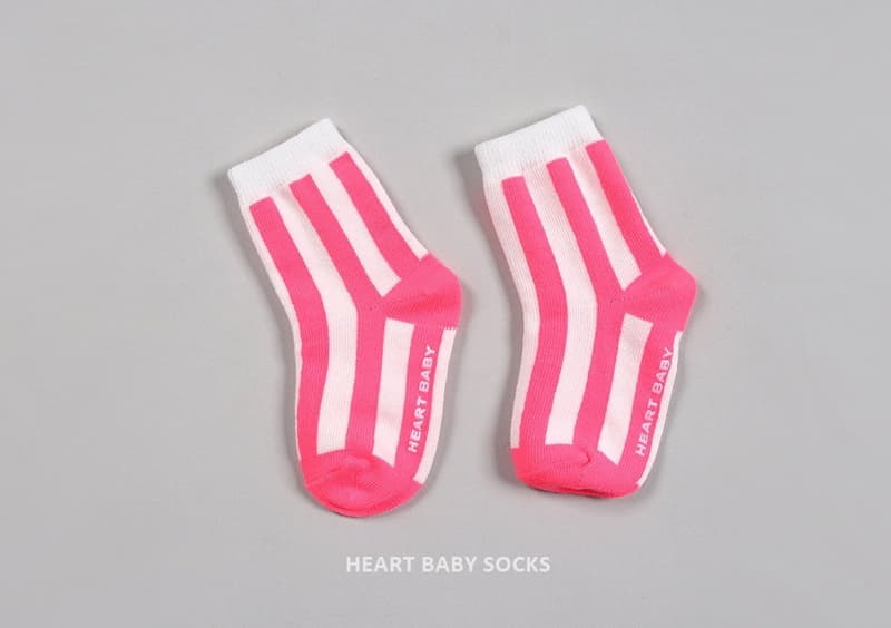 Heart Baby - Korean Children Fashion - #fashionkids - Neon Stripes Socks - 2