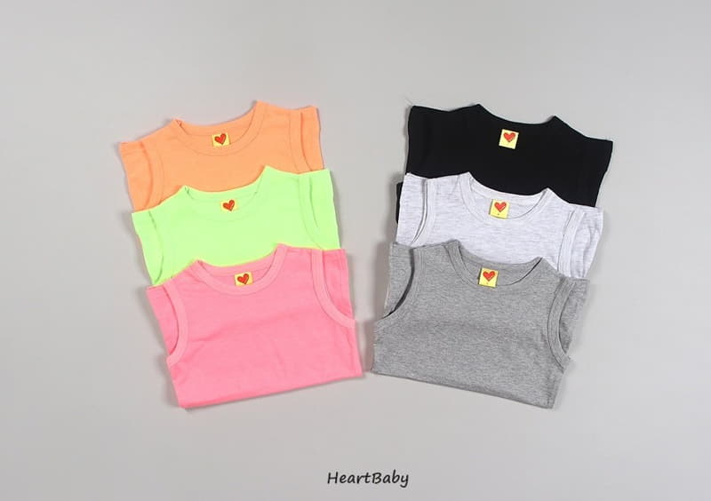 Heart Baby - Korean Children Fashion - #kidsshorts - Layered Sleeveless - 6