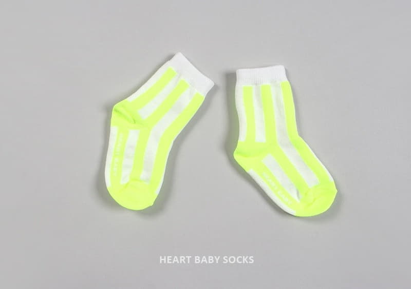 Heart Baby - Korean Children Fashion - #kidsshorts - Neon Stripes Socks - 4