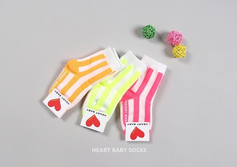 Heart Baby - Korean Children Fashion - #prettylittlegirls - Neon Stripes Socks - 10