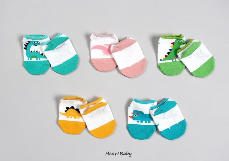 Heart Baby - Korean Children Fashion - #toddlerclothing - Dino Socks - 2