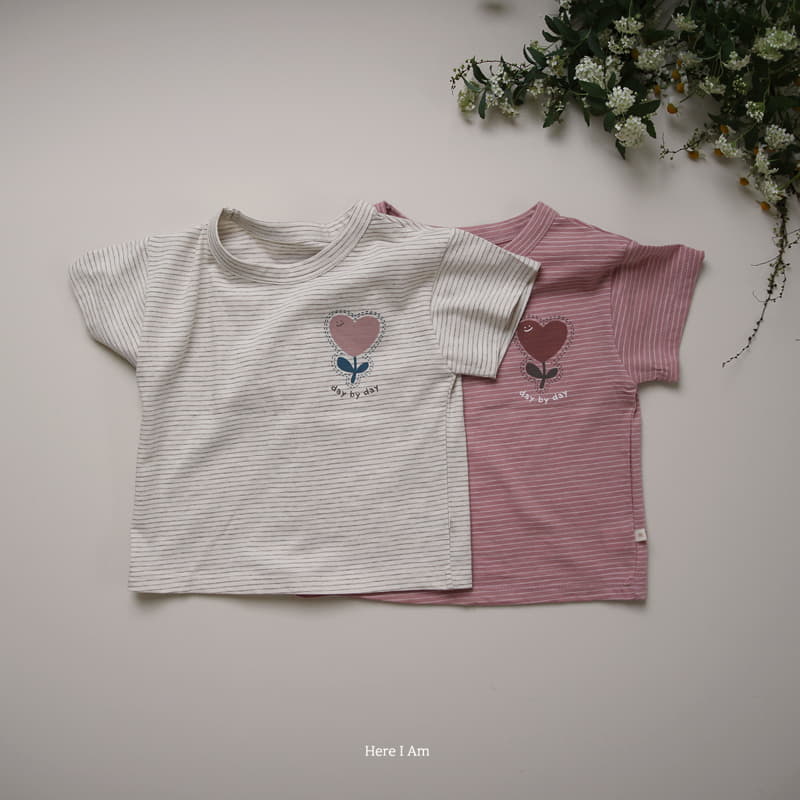 Here I Am - Korean Children Fashion - #childrensboutique - Heart Tulip Tee - 5