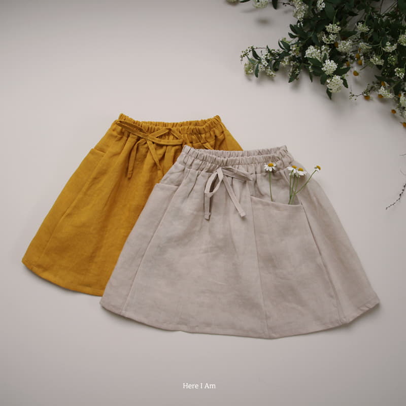 Here I Am - Korean Children Fashion - #childrensboutique - And You Linen Skirt - 10