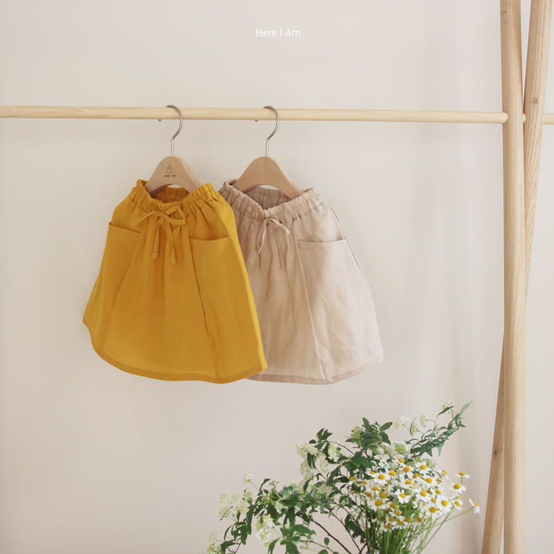 Here I Am - Korean Children Fashion - #kidsstore - And You Linen Skirt