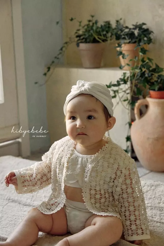 Hi Byebebe - Korean Baby Fashion - #onlinebabyboutique - Bebe Blossom Lace Cardigan - 2