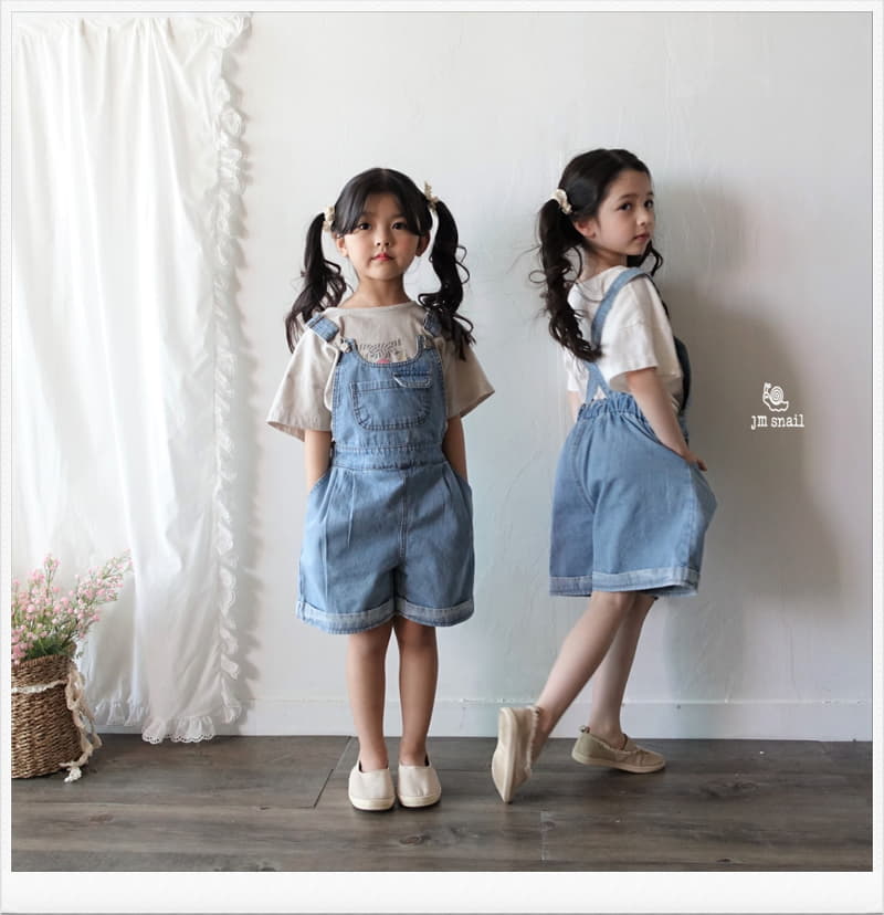 JM Snail - Korean Children Fashion - #childofig - Roll UP Dungarees - 6