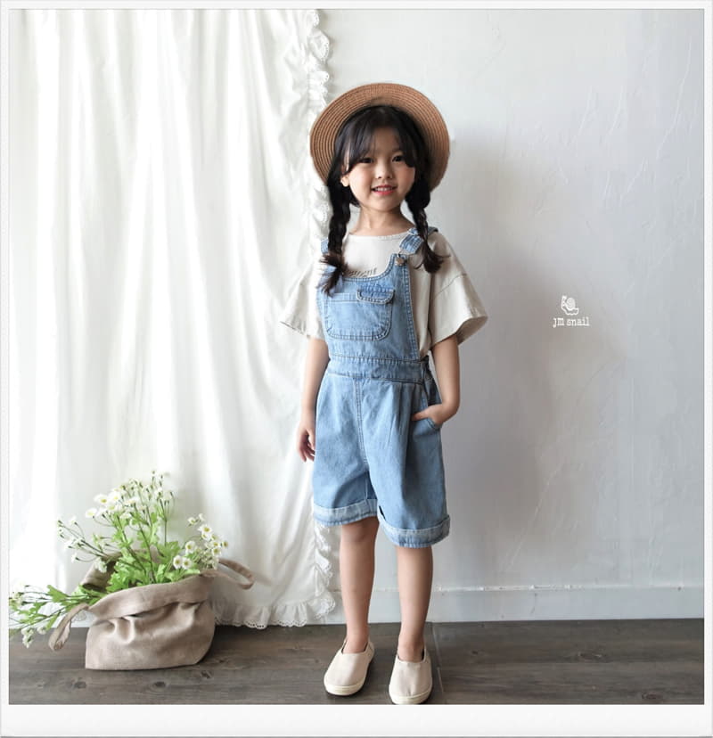 JM Snail - Korean Children Fashion - #childrensboutique - Roll UP Dungarees - 7