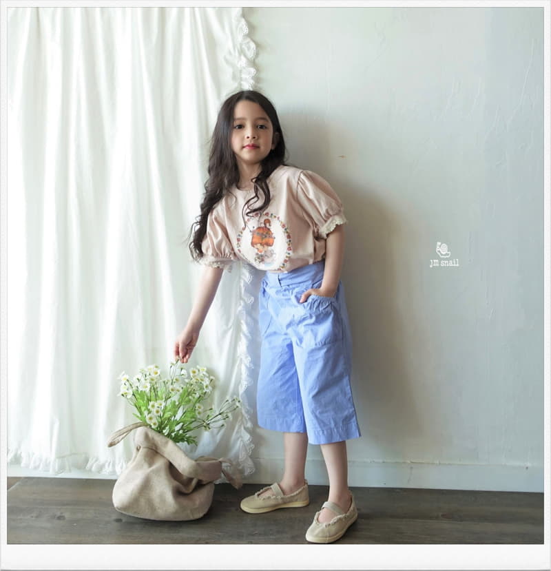 JM Snail - Korean Children Fashion - #kidzfashiontrend - Girl Puff Tee - 7