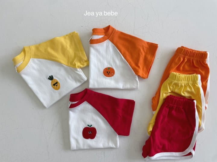 Jeaya & Mymi - Korean Children Fashion - #todddlerfashion - Fruit Top Bottom Set - 12