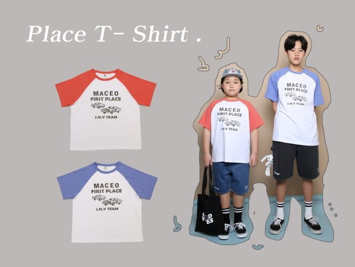 Jenny Basic - Korean Junior Fashion - #kidsshorts - Place Raglan Tee