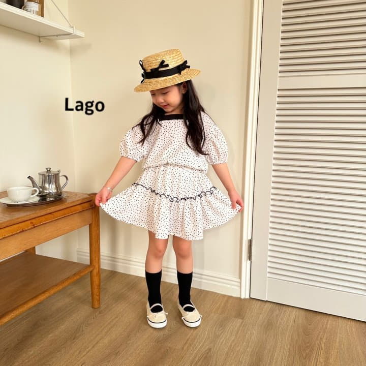 Lago - Korean Children Fashion - #childofig - Square Dot Top Bottom Set - 11