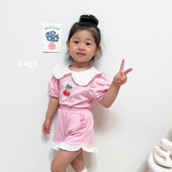 Lago - Korean Children Fashion - #childofig - Cherry Sweet Top Bottom Set - 10