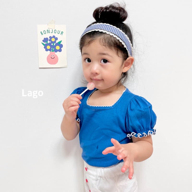 Lago - Korean Children Fashion - #childofig - Pin Coat Eyelet Tee