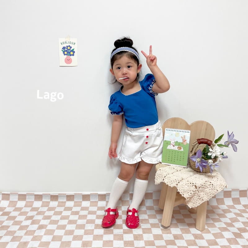 Lago - Korean Children Fashion - #childrensboutique - Pin Coat Eyelet Tee - 3