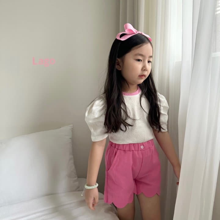 Lago - Korean Children Fashion - #designkidswear - Shabet Eyelet Tee - 2