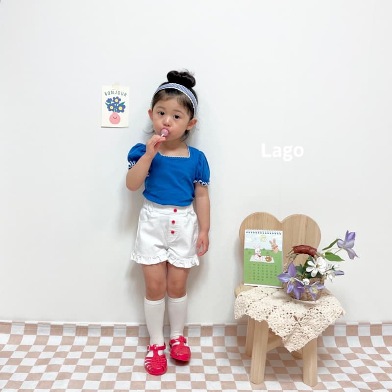 Lago - Korean Children Fashion - #discoveringself - Pin Coat Eyelet Tee - 5