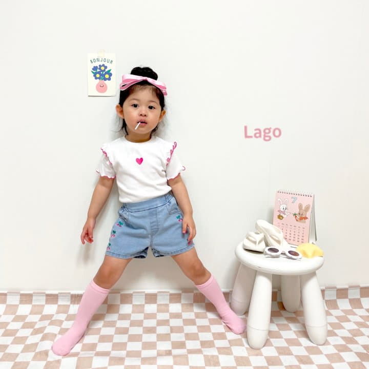 Lago - Korean Children Fashion - #discoveringself - Cherry Embrodiery Pants - 3