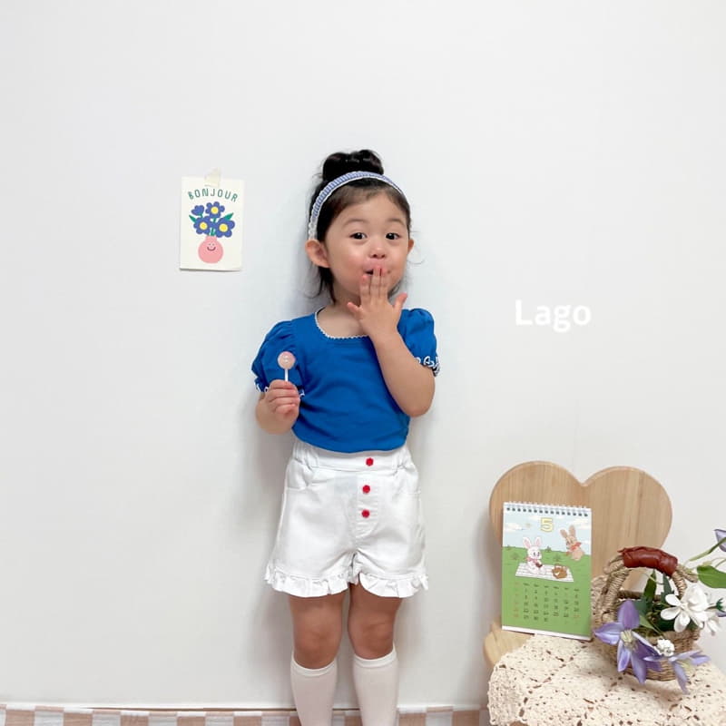 Lago - Korean Children Fashion - #fashionkids - Pin Coat Eyelet Tee - 6