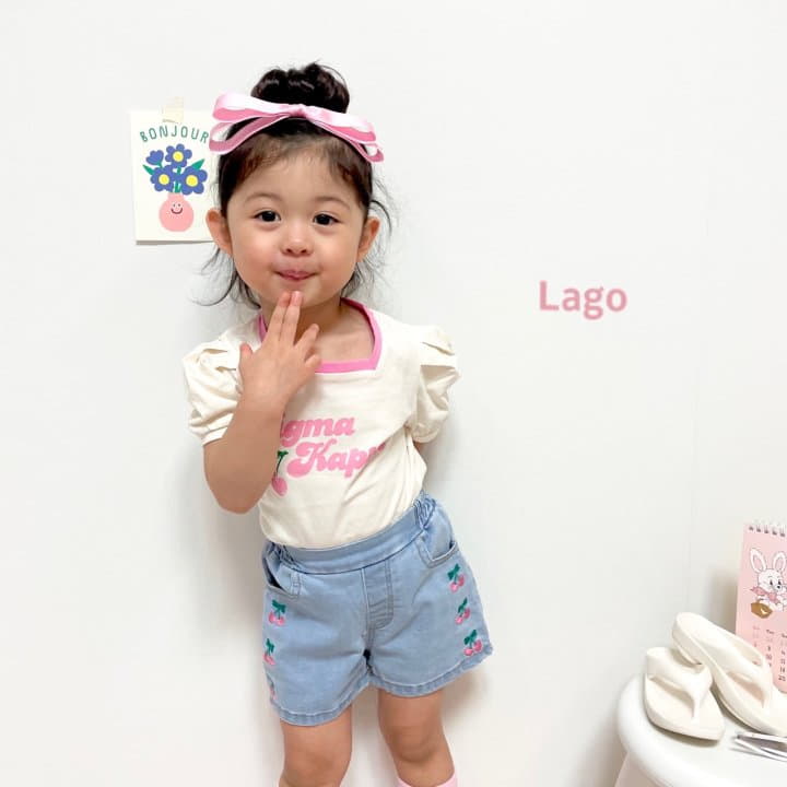 Lago - Korean Children Fashion - #kidsshorts - Joy Square Tee - 12