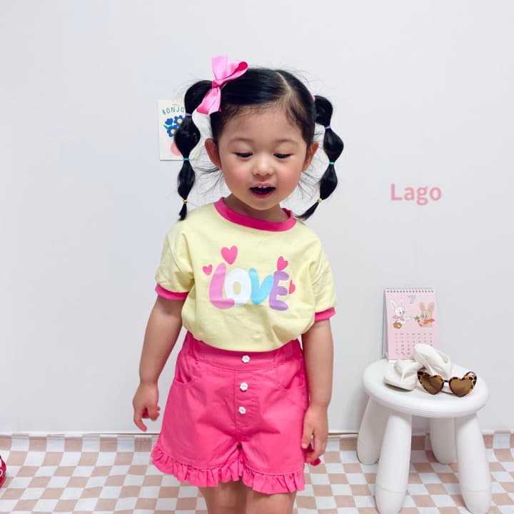 Lago - Korean Children Fashion - #kidzfashiontrend - Love Color Tee - 9