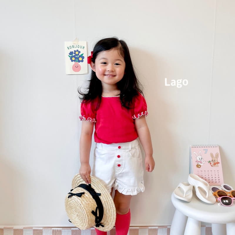 Lago - Korean Children Fashion - #kidzfashiontrend - Pin Coat Eyelet Tee - 9