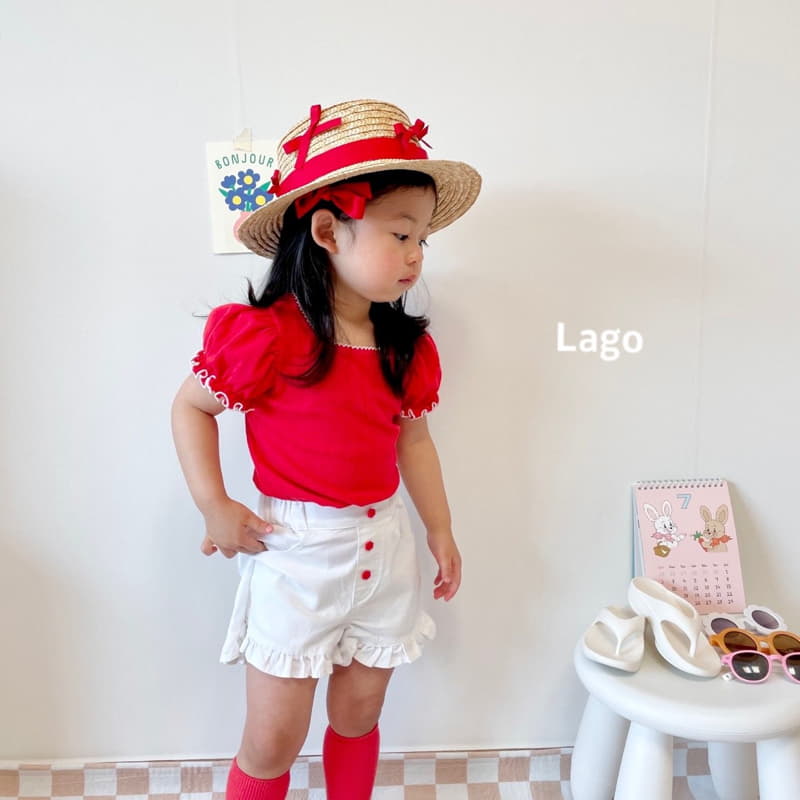 Lago - Korean Children Fashion - #magicofchildhood - Pin Coat Eyelet Tee - 12