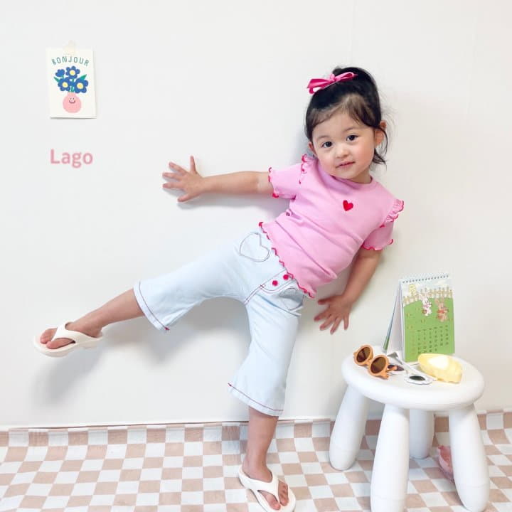 Lago - Korean Children Fashion - #todddlerfashion - Heart Pants - 10