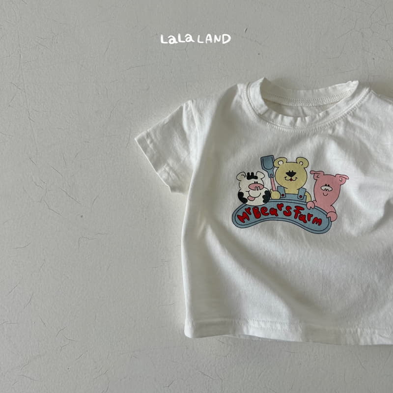 Lalaland - Korean Baby Fashion - #onlinebabyshop - Bebe Bears Pom Tee - 4