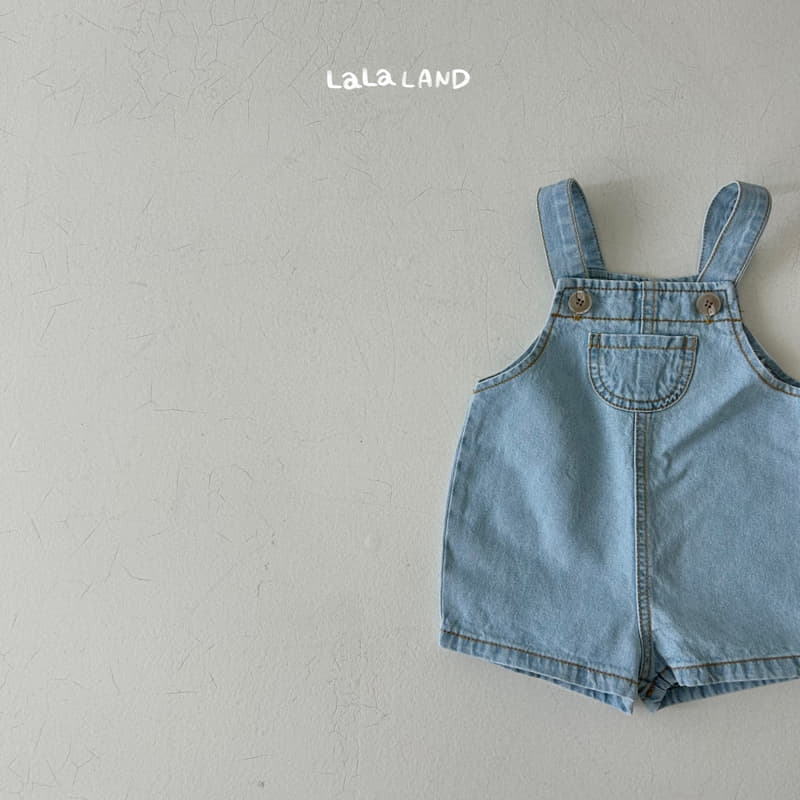 Lalaland - Korean Baby Fashion - #babyfashion - Bebe Summer Dneim Dungarees - 2