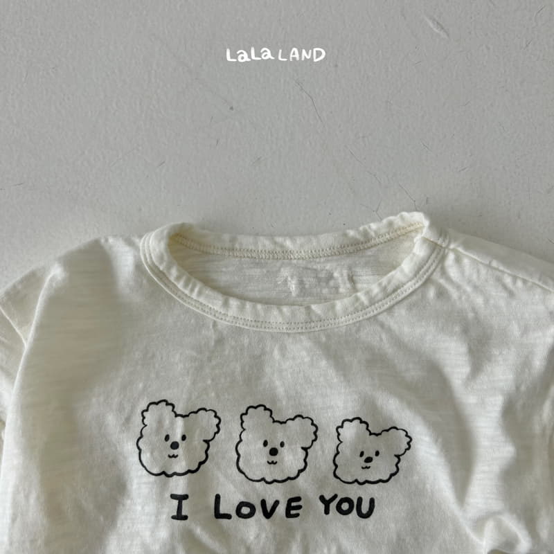 Lalaland - Korean Baby Fashion - #babyfashion - Bebe I Love You Top Bottom Set - 11