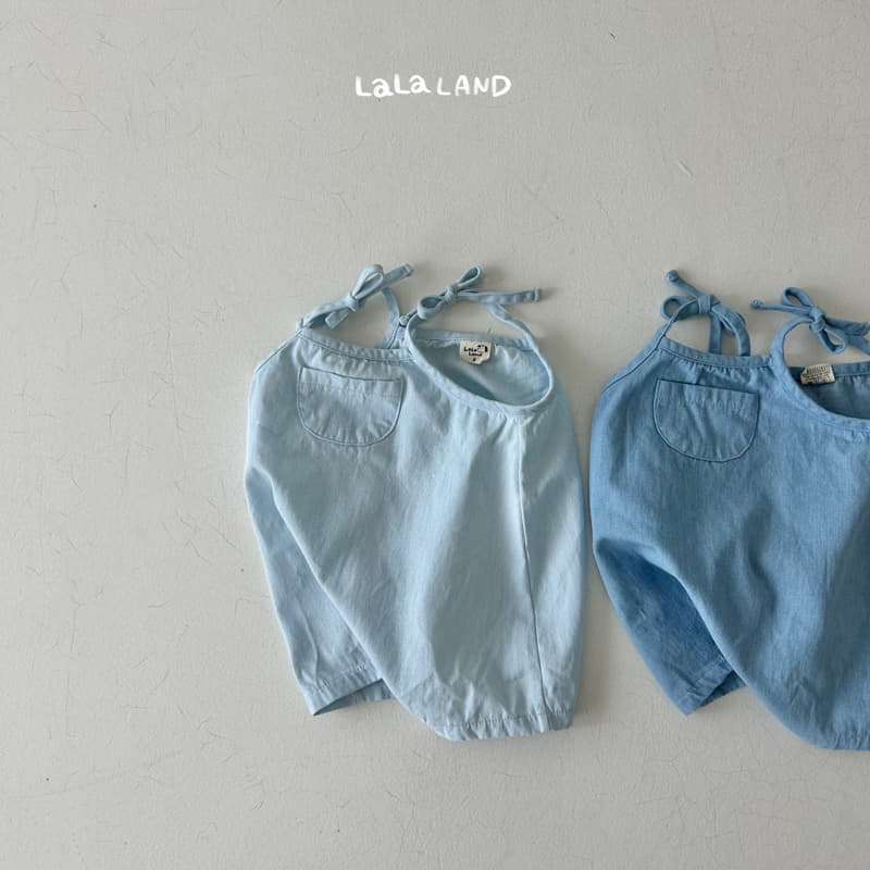 Lalaland - Korean Baby Fashion - #babyfever - Bebe Hazzi Denim String Bodysuit - 2