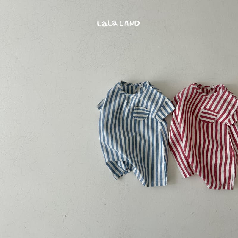 Lalaland - Korean Baby Fashion - #babyfever - Bebe Stripes Shorts Bodysuit