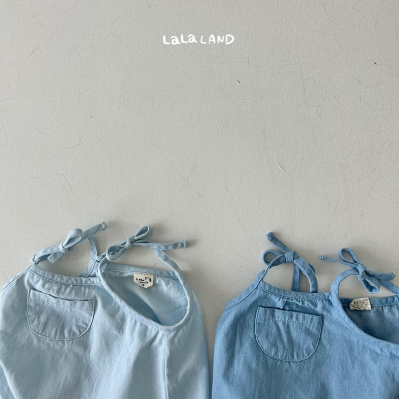 Lalaland - Korean Baby Fashion - #babygirlfashion - Bebe Hazzi Denim String Bodysuit - 3